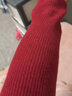 赫&旻半高領(lǐng)羊毛衫女純羊毛一線(xiàn)成衣修身針織打底衫緊身套頭內搭毛衣 紅色 M（100-110斤） 曬單實(shí)拍圖