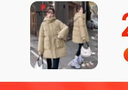 AEMAPE冬季羽絨棉服女2025年新款冬襖中長(cháng)款冬裝韓版學(xué)生棉衣外套 卡其色 M 建議90-120斤 曬單實(shí)拍圖