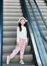 小豬彼特女童褲子春秋季工裝褲2026新款冬裝兒童女大童加絨洋氣純棉運動(dòng)褲 16096粉色【純棉】 150 cm 曬單實(shí)拍圖