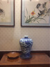 古瑤景德鎮陶瓷花瓶裝飾品青花瓷家居中式仿古龍紋插花客廳博古架擺件 手繪青花海水祥云龍紋梅瓶 曬單實(shí)拍圖