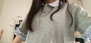 闊色（kuose）灰色Polo衫兩件套裝女春夏新款短袖T恤假兩件拼接半身裙 花灰色T恤3040 M 曬單實(shí)拍圖