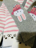 davebella戴維貝拉冬季女童中筒襪 寶寶卡通襪子DB11968貓咪兔子組17CM 曬單實(shí)拍圖