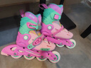 滑啟兒童初學(xué)者鎖輪專(zhuān)業(yè)校園培訓輪滑鞋男童女童旱冰鞋溜冰鞋KIMI KIMI粉鞋輪滑襪 S 27-30碼【內長(cháng)15.5-18CM】 曬單實(shí)拍圖