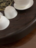 璽翰雅黑檀木茶盤(pán)實(shí)原木茶臺托盤(pán)家用整塊圓形小壺承簡(jiǎn)約排水功夫茶具 福壽雙全 39*39*4.5cm 曬單實(shí)拍圖