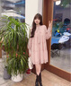 啄木鳥(niǎo)（TUCANO）氣質(zhì)精致甜美寬松設計感連衣裙春季小眾時(shí)尚a字顯瘦長(cháng)袖裙子 藕色 L 曬單實(shí)拍圖