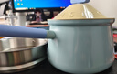 Jeetee吉特陶瓷不粘奶鍋寶寶嬰兒專用健康輔食鍋蒸煮燜燉一體平底小奶鍋 【蒸煮一體】藍(lán)色+蒸籠 18cm 曬單實(shí)拍圖