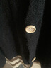 皮爾卡丹（pierre cardin）針織馬甲開(kāi)衫女春秋季新款短款寬松無(wú)袖坎肩毛線(xiàn)背心麻花毛衣外套 黑色 均碼 90-130斤 曬單實(shí)拍圖