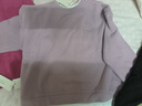 Olrain歐芮兒加絨保暖假兩件衛衣女秋冬圓領(lǐng)字母刺繡寬松套頭休閑上衣 粉紫色 M 曬單實(shí)拍圖