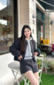 DXOT韓版高級棒球服休閑外套女2025秋季新款寬松慵懶百搭短款上衣ins 花灰色 外套 M 曬單實拍圖
