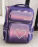 卡拉羊22L减负防下坠书包小学生3-6年级男女大容量儿童背包CX2516深紫 实拍图