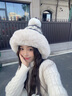 稻草人針織帽子女2024冬季新款可愛(ài)百搭毛絨保暖護耳防寒包頭帽洋氣 卡其色 均碼 曬單實(shí)拍圖