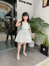 IVY HOUSE常春藤兒童裝女童2024夏新款  印花雪紡法式印花吊帶公主裙連衣裙 彩圖（（附贈肩飾*2）） 120cm 曬單實(shí)拍圖
