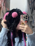沂懿毛茸茸保暖帽子女冬季雷鋒帽毛絨帽2024新款防寒護(hù)耳帽大頭圍可愛 腮紅小兔毛絨雷鋒帽【黑色】 均碼 曬單實拍圖