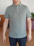 鹿王【專柜同款】純色商務(wù)休閑短袖t恤男士polo翻領(lǐng)夏季薄款上衣半袖 淺灰 M 170/92A 曬單實拍圖