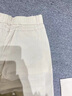 皮爾卡丹冰絲褲子女夏季薄款2024新款寬松顯瘦女褲高腰休閑夏天九分哈倫褲 米白色 28/L (106斤-115斤) 曬單實(shí)拍圖