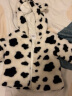 巴拉巴拉宝宝外套男童衣服女童冬装颗粒绒童装加厚棉服洋气潮时尚 白黑色调00419-6201 90cm 实拍图