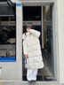 她芙（tafu）品牌女裝羽絨服女長(zhǎng)款2025年冬季新款時(shí)尚氣質(zhì)過(guò)膝連帽白鴨絨外套 米白色 M 建議120-140斤 曬單實(shí)拍圖