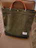 ANDSEEYOU品牌帆布托特包女新款日系百搭帆布女包大容量單肩手提包七夕禮物 橄欖綠 曬單實(shí)拍圖