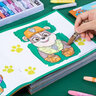 小豬佩奇兒童畫畫本（4本）寶寶涂色繪本幼兒園男孩圖畫書女孩涂鴉繪畫冊 汪汪隊(duì)美樂涂全4冊+送18色蠟筆 曬單實(shí)拍圖