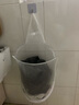 友納臟衣服收納袋壁掛可折疊臟衣簍衛生間洗澡放干凈衣服收納筐收納籃 簡(jiǎn)約白【可折疊/帶提手】 曬單實(shí)拍圖