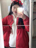 妃奧絨尾貨撿漏女裝高端品牌折扣原單撤柜寬松套頭慵懶連帽針織衫女衛(wèi)衣 白色 M 曬單實拍圖
