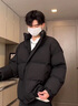 格斯嵐帝棉服男士外套2025冬季新款潮流寬松羽絨棉衣男裝加厚休閑立領(lǐng)棉襖 黑色 2XL 【170斤-190斤】 曬單實拍圖