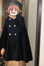莫代爾2025春季季新款赫本風(fēng)毛呢大衣女微披肩外搭氣質(zhì)雙排扣斗篷外套 圖片色 S [建議80-100斤] 曬單實(shí)拍圖