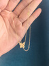 周六福（ZLF）  黃金項鏈女款足金鏤空蝴蝶套鏈掛墜首飾 計價 40+5cm尾鏈- 4.00g 曬單實拍圖