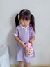 倍立欣兒童保溫杯雙飲幼兒園寶寶水杯子小學生上學帶吸管316不銹鋼水壺 紫色 500ml 【送吸嘴+吸管+背帶】 曬單實拍圖
