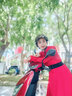 LISCN連衣裙女夏茶卡鹽湖旅拍長裙仙女紅色雪紡連帽度假沙灘裙大擺長裙 紅色小個(gè)子款 建議身高158以下穿 XL 120-135斤 曬單實(shí)拍圖