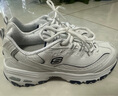斯凱奇（Skechers）女鞋夏季2025新款經(jīng)典小白鞋透氣熊貓鞋運動休閑鞋厚底增高老爹鞋 冰白藍(lán)/復(fù)古小白熊/主推 曬圖返10 38 曬單實拍圖