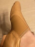 紅舞鞋舞蹈鞋皮爵士舞鞋軟底女練功鞋成人現代舞鞋帶跟形體鞋男教師鞋 棕色 36 曬單實(shí)拍圖