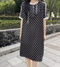 clotho Rennie品牌女裝時(shí)尚連衣裙女2025夏季新款減齡直筒連帽寬松遮肚子顯瘦裙 暗夜黑 M 曬單實(shí)拍圖