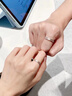 中國黃金（CHINA GOLD）S925銀極星拉絲情侶戒指一對男女款指環(huán)結婚婦女節生日禮物送女友 極星拉絲戒指【情侶一對】 曬單實(shí)拍圖