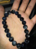 楚薇薇珍藏級海藍寶石手鏈女星光貓眼星空魔鬼藍冰透藍水晶手串男 魔鬼藍收藏級9.2mm 編號08553 曬單實(shí)拍圖