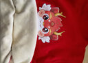 真維斯兒童加絨毛衣紅色高領(lǐng)新年款男女童龍年保暖針織衫時(shí)尚喜慶拜年服 紅 J龍年大吉 100 曬單實(shí)拍圖