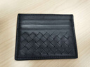 apatia手工編織卡包男真皮超薄卡夾女小巧零錢(qián)包軟皮羊皮銀行卡套 黑色 編織六卡 曬單實(shí)拍圖