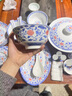 陶沁泉青花玲瓏復古風景德鎮(zhèn)骨瓷高檔餐具整套碗盤碗筷青花瓷喬遷之喜 青花釉里紅玲瓏餐具 68頭 曬單實拍圖