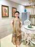 恒源祥2023新款寬松大碼香云紗重磅真絲連衣裙女夏季中老年媽媽桑蠶絲裙 3382/5【淺灰色】短袖連衣裙 2XL 建議125-140斤 曬單實(shí)拍圖