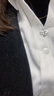 目柔 防走光胸扣四葉草胸花兩件套衣服配飾時尚免縫扣小別針 【金色+銀色】 曬單實拍圖