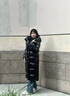 佰達(dá)飛東北500克加厚黑金鵝絨羽絨服女長(zhǎng)款哈爾濱超厚極寒-40度外套男冬 黑色 男女同款 S 90白鵝絨480g（80-105斤） 曬單實(shí)拍圖