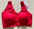 華歌爾藍標小懶貓美拉德色系3D軟支撐內衣無(wú)鋼圈小胸聚攏收副乳文胸3502 (背心款)元氣正紅 M 曬單實(shí)拍圖