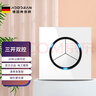 奧多朗86型開(kāi)關(guān)插座面板家用單開(kāi)復位點(diǎn)開(kāi)關(guān)墻壁暗裝USB電源亞克力 三開(kāi)雙控帶LED燈 曬單實(shí)拍圖