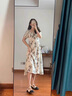 宏資琦法式溫柔風(fēng)連衣裙女裝2025年夏季新款氣質(zhì)顯瘦雪紡碎花長(cháng)裙子夏天 碎花連衣裙 S 曬單實(shí)拍圖