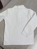 羅蒙兒童長(cháng)袖t恤棉Polo衫中大童白色打底衫翻領(lǐng)校園服飾班服開(kāi)學(xué)T恤衫 純白色 140 曬單實(shí)拍圖