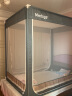 美朵嘉（MEDOGA）蚊帐家用防摔婴儿A类抗菌面料支架加固三开门香草绿1.35x2床 实拍图