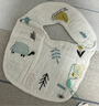 十月結晶 嬰幼兒口水巾純棉新生兒口水圍兜吸水吃飯好洗易干正反面舔咬 3條圖案搭配 曬單實(shí)拍圖