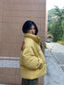 BJHG不計(jì)后果羽絨服男冬季2024新款潮保暖鴨絨情侶面包服女麂皮絨外套 麥芽黃 S 曬單實(shí)拍圖