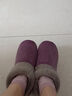 美瑞家秋冬季居家用男女情侶毛棉拖鞋包跟保暖加厚底防滑帶跟月子帶后跟 藍灰 42/43(適合39-40腳) 曬單實(shí)拍圖