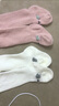南律2雙秋冬加厚珊瑚絨寶寶長(cháng)筒襪嬰兒卡通可愛(ài)女寶花邊高筒襪不勒腿 2雙（白色+粉色） S碼(4-12個(gè)月) 曬單實(shí)拍圖